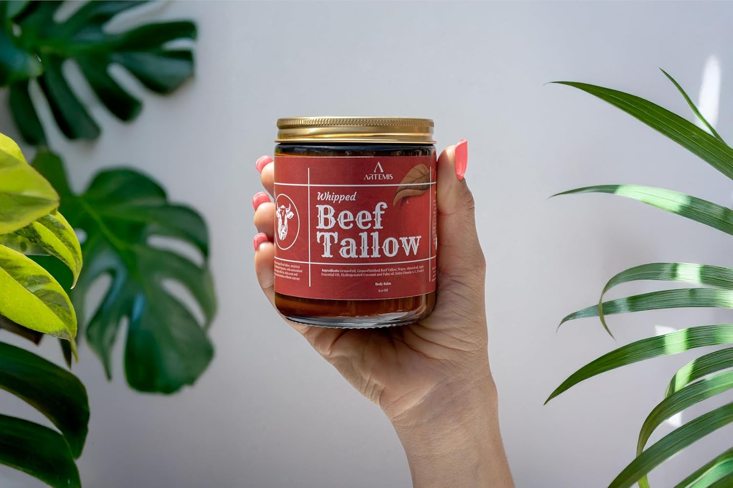 Beef Tallow for Skin - Beef Tallow face and body Balm, Natural Cream, 6 oz (Pack of 1)
