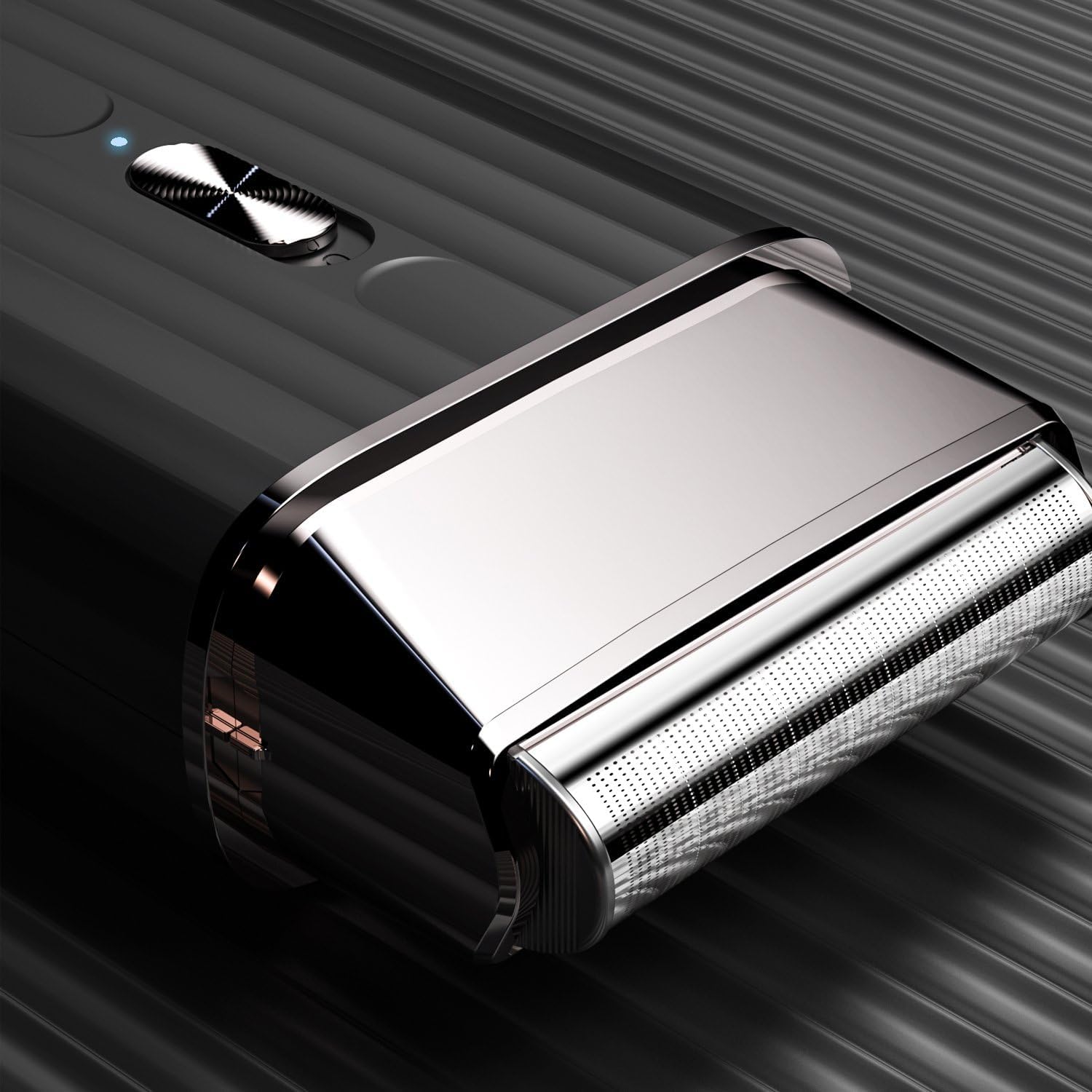 JRL Onyx Professional Foil Shaver for Barber Hair Finishing, Magnetic Levitation Motor 8000 RPM, Ultra-Thin Foil Shaver for Bald Fades, Neckline & Face, Corded/Cordless Runtime 3 Hours, Onyx Black