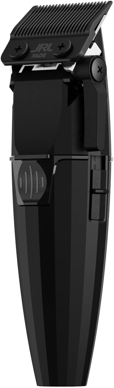 JRL Onyx 2020C Professional Cordless Hair Clipper for Barber Hair Cutting, Smart-Clip Technology Prevents Blade Drag, Reset IQ Charging Dock, For Fading, Dual-Speed 6000–7500 RPM Motor, Black
