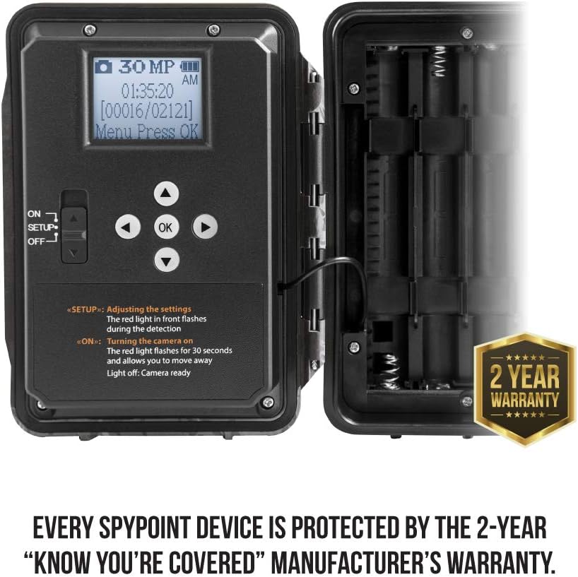 SPYPOINT FORCE-PRO Trail Camera 30MP Photo 4K HD Video w/ 54 Low-Glow LEDs for Image Quality Day or Night